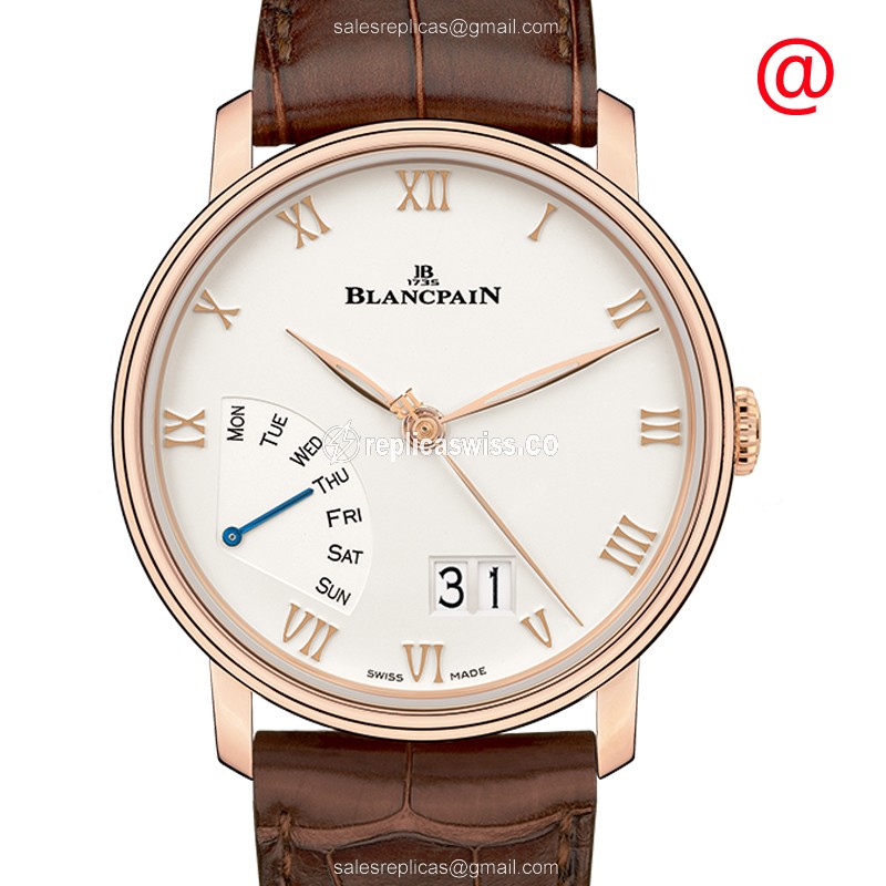Blancpain CLASSIQUE Replica - Automatic - 18kt Rose Gold - Beige Dial - Brown Alligator Strap - Luxury Replica CLASSIQUE Watch