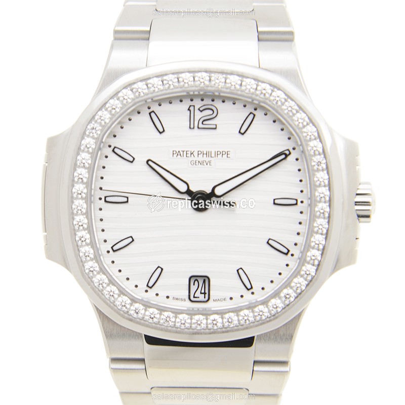 Patek Philippe 7018/1A-001 Replica - Automatic - Stainless Steel & Diamond - Silver Dial