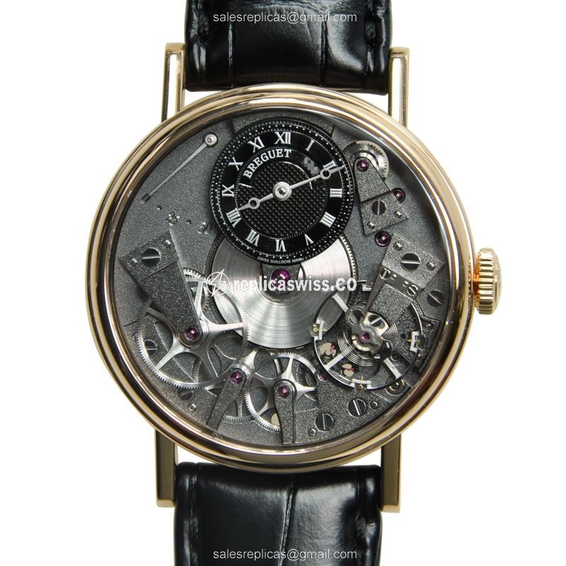 Breguet 7027BR/G9/9V6 TRADITION - Manual - 18kt Rose Gold - Dark Grey Dial - Buckle Clasp