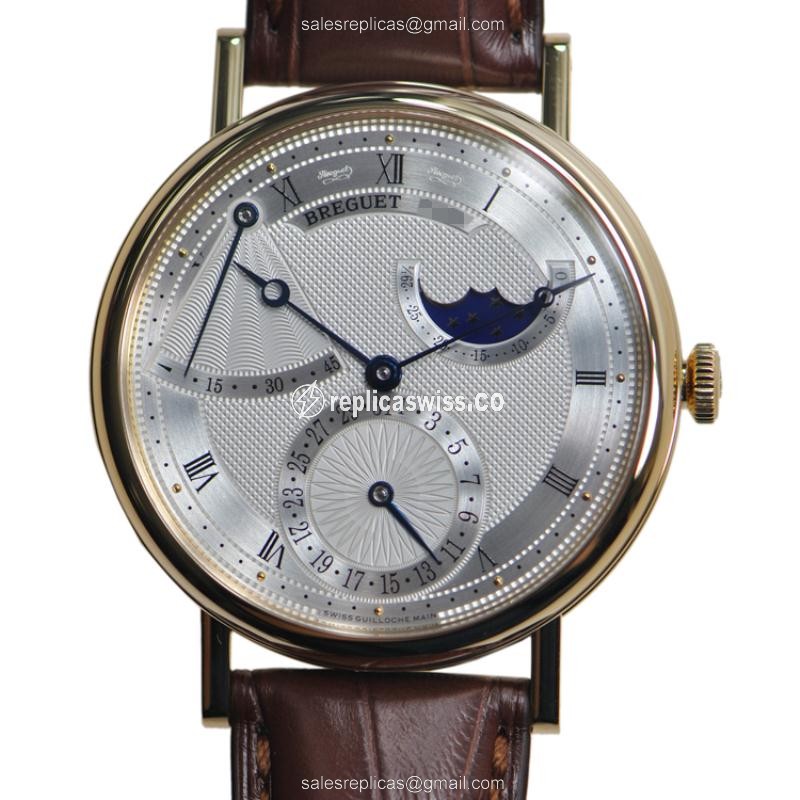 Breguet 7137BA/11/9V6 Classic - Automatic - 18kt Yellow Gold - Silver Dial - Brown Alligator Strap