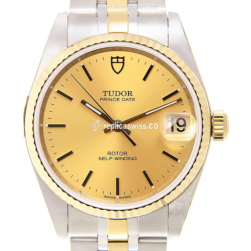 Rolex Glamour Date Replica | Automatic | Gold on Steel - Gold Band - Luxury Replica GLAMOUR DATE Watch