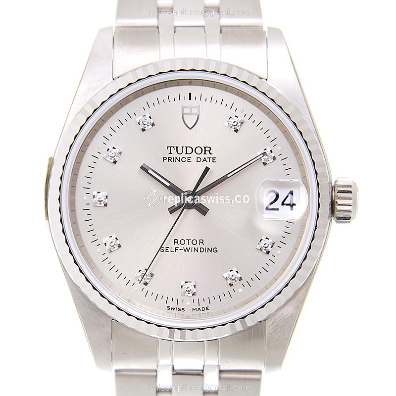 Tudor Heritage Advisor Replica - Automatic 18kt Gold - Silver Dial - Steel Strap - Luxury Replica HERITAGE ADVISOR Watch