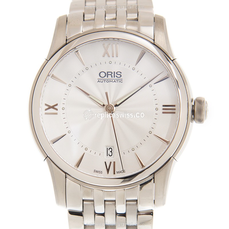 Oris Classic Date Replica - Automatic - Steel - Silver Dial - Silver Strap - Luxury Replica CLASSIC DATE Watch