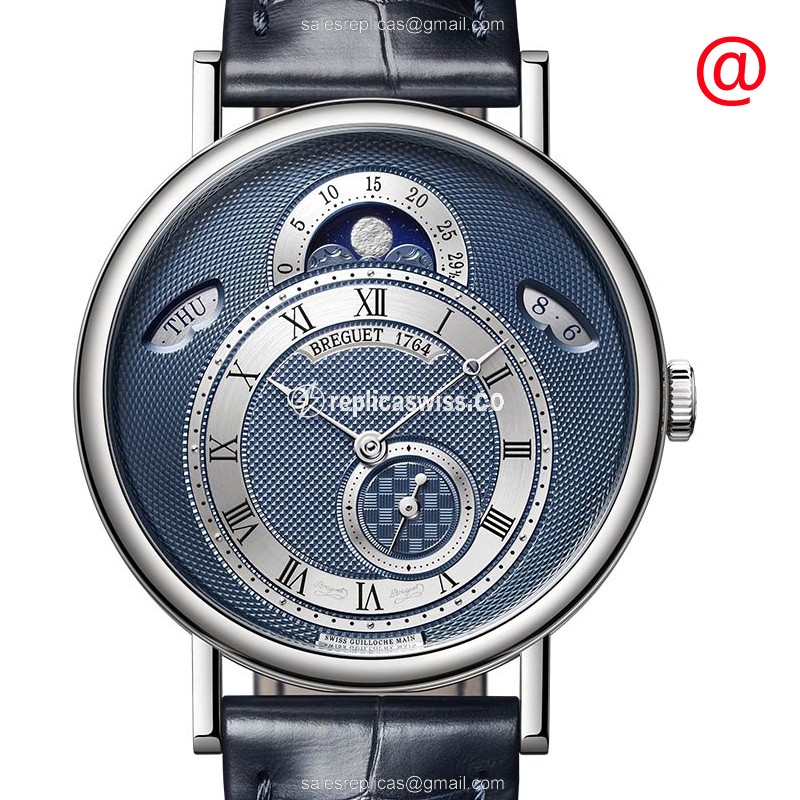 Breguet 7337BB/Y59/VU CLASSIQUE Replica - Automatic - 18kt Gold Case - Blue Dial & Alligator Blue Strap - Luxury Replica CLASSIQUE Watch