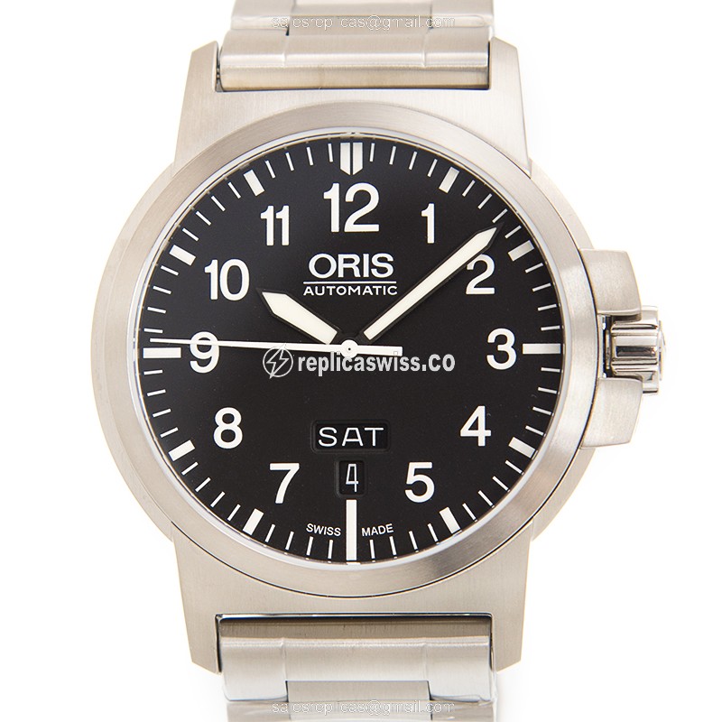 Oris 735 Aviation Replica - Automatic - Black Dial - Steel Case & Strap - Luxury Replica AVIATION Watch
