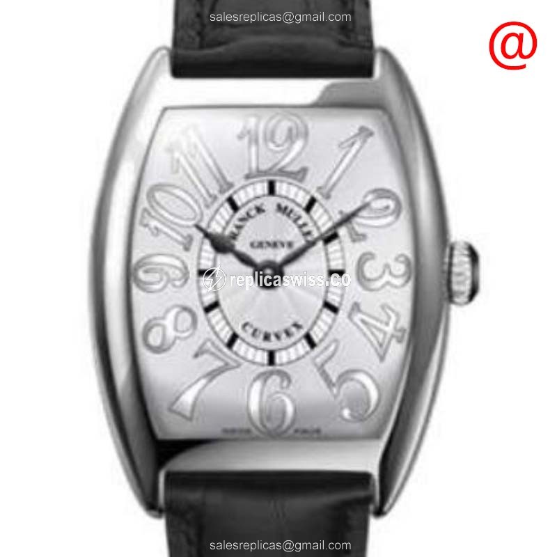 Franck Muller 7500 SC AT FO BL RELAC CINTREE CURVEX Automatic - Silver - Steel Case - Buckle Clasp - Luxury Replica CINTREE CURVEX Watch