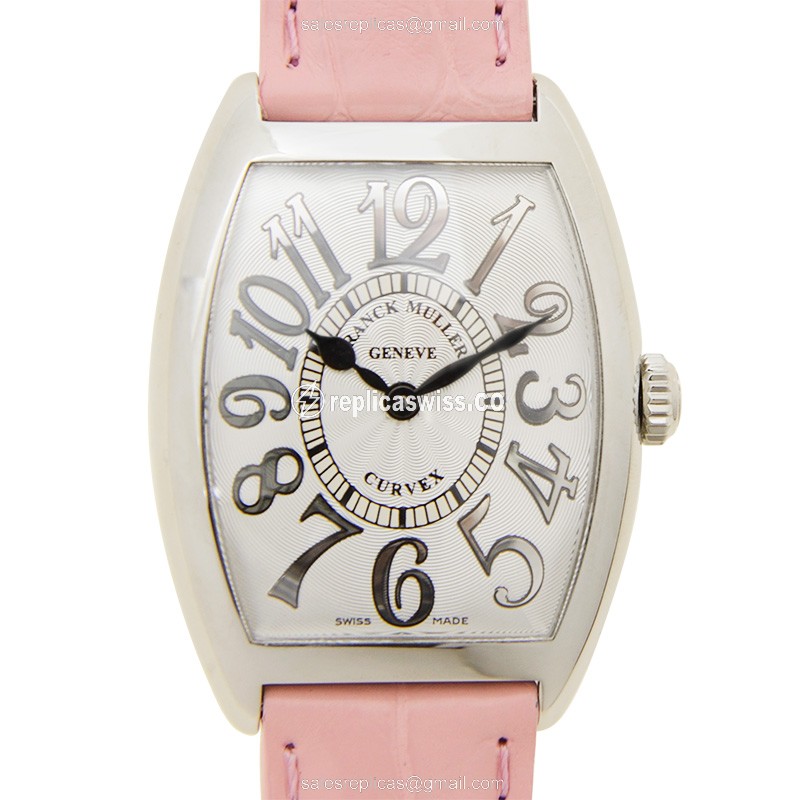Franck Muller Cintree Curvex Replica - Quartz - Steel - Pink Strap