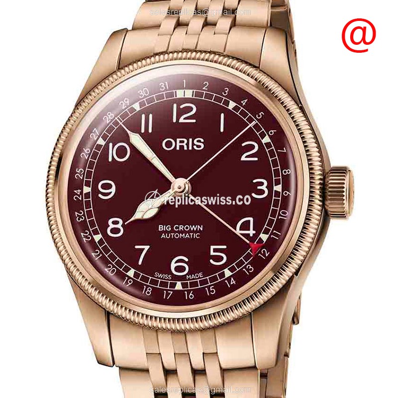 Oris BIG CROWN Bronze - Automatic - Red Dial - Gold Bronze Clasp
