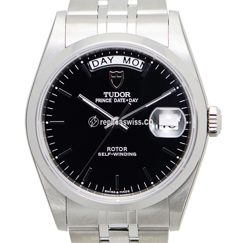 Tudor Prince Date-Day Replica - Automatic - Steel - Black - Sapphire - Luxury Replica PRINCE DATE-DAY Watch