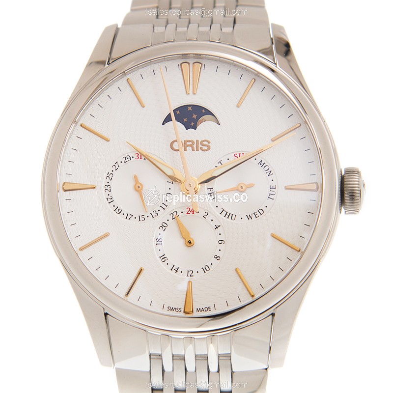 Oris Classic Date Replica - Automatic - Steel Case - Silver Dial - Steel Band - Luxury Replica CLASSIC DATE Watch