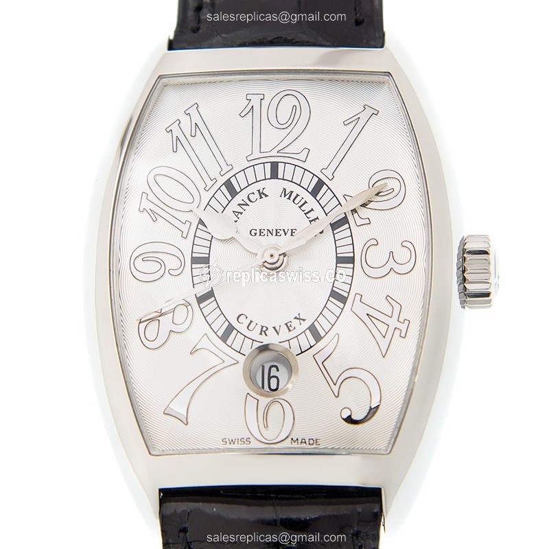 Franck Muller 7851 SC DT REL Automatic - Steel Case - White Dial - Alligator Black Strap