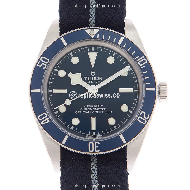 Tudor Black Bay 1958 Replica - Auto - Steel - Blue Canvas