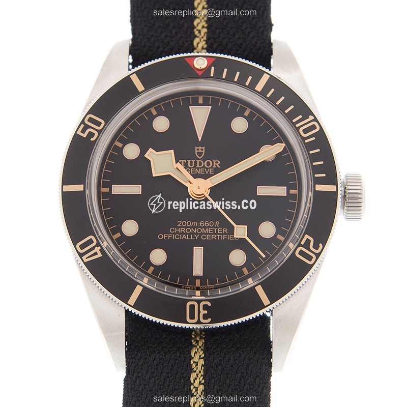Tudor Black Bay 1958 Automatic - Steel Case - Black Canvas - Buckle Clasp - Luxury Replica BLACK BAY 1958 Watch
