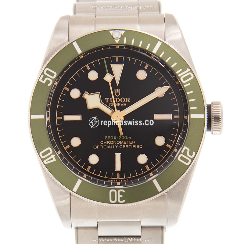 Tudor Heritage Ranger Replica - Automatic - Black Dial - Silver Steel Case & Strap - Luxury Replica HERITAGE RANGER Watch
