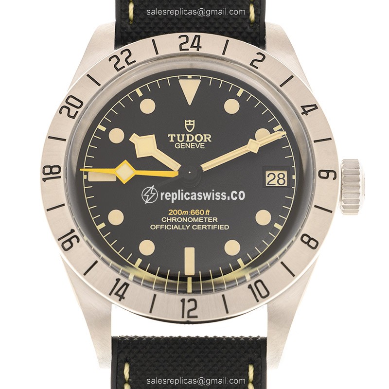 Tudor Black Bay Pro Automatic Steel Black Dial Canvas Black Clasp