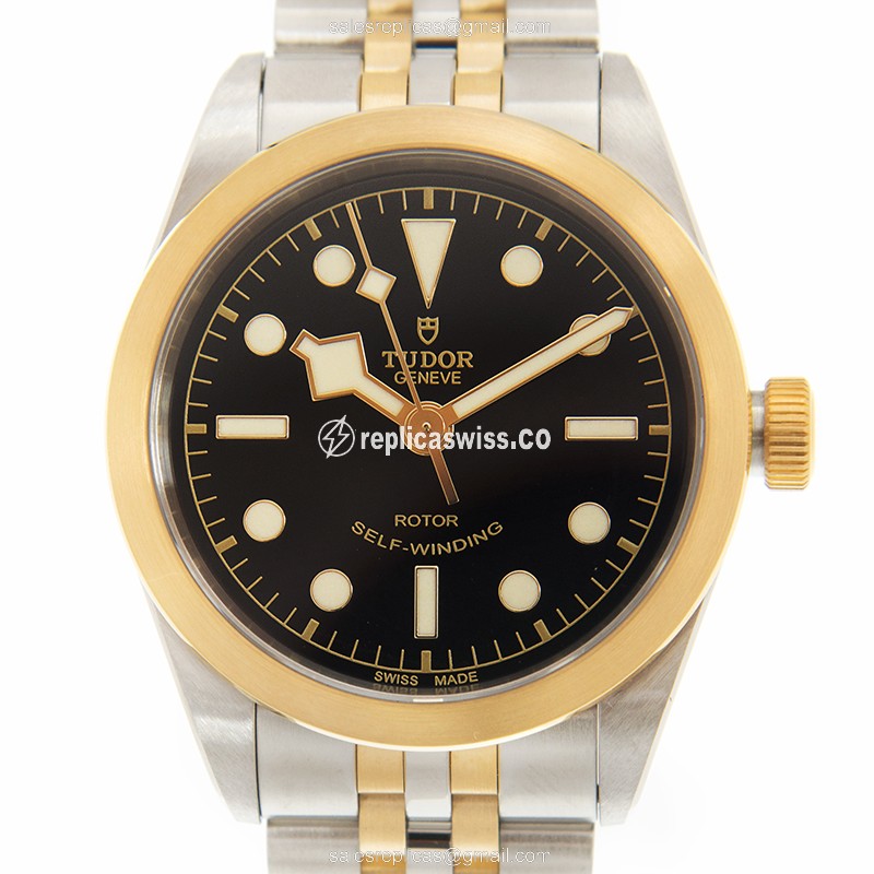 Tudor Black Bay 79503BK - Automatic - 18kt Gold/Steel - Black Dial - Gold Strap