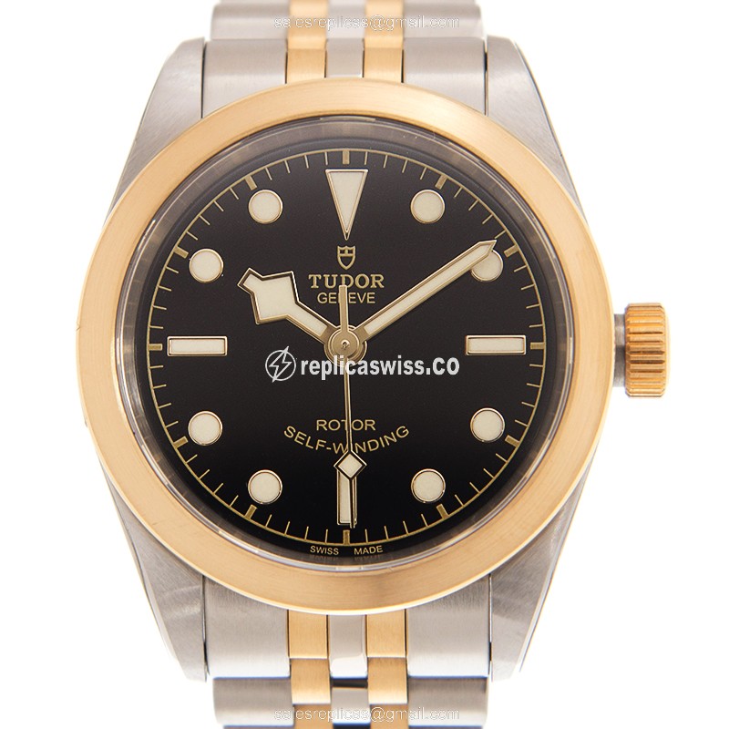 Tudor Black Bay 32 Automatic Gold-Steel - Black Dial - Gold Clasp
