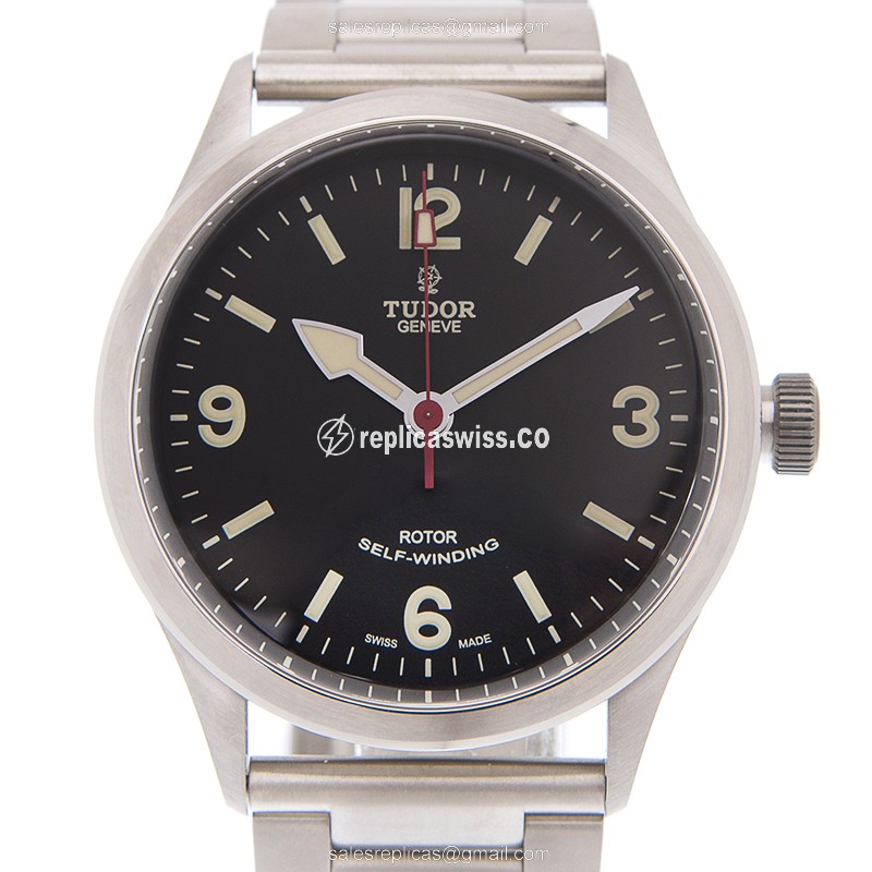 Tudor 79910BK Automatic - Black Dial - Steel Case - Silver Band - Clasp - Luxury Tudor Watch