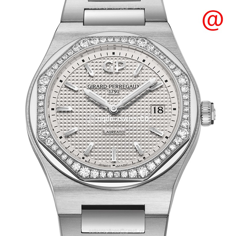 Girard Perregaux Replica LAUREATO - Automatic - Silver Steel - 41mm Clasp - Luxury Replica LAUREATO Watch