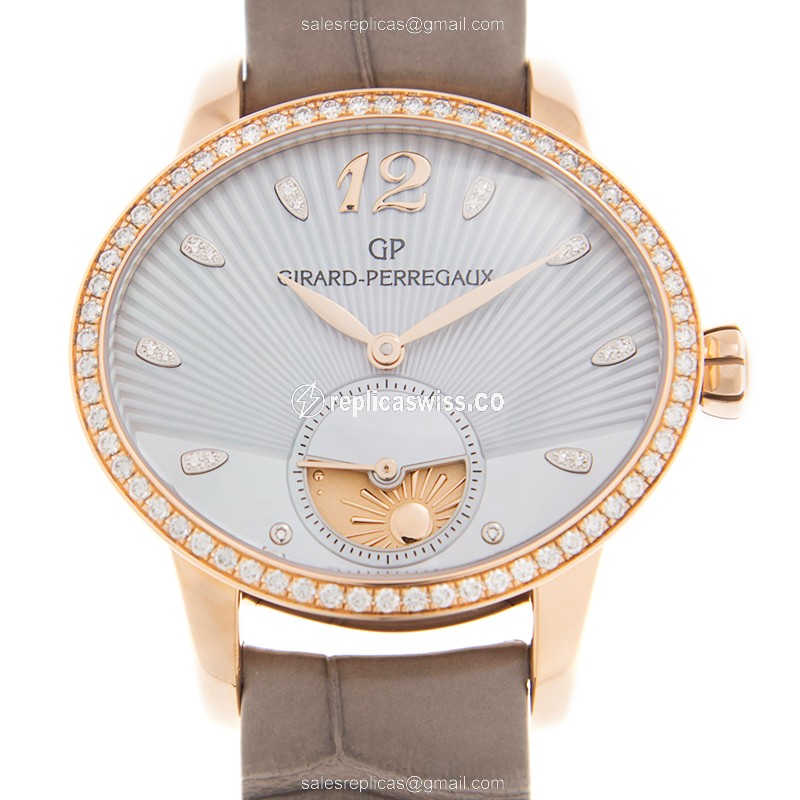 Girard Perregaux 80488D52A251-CK2A CATS EYE - Auto - 18kt Rose Gold - Blue Dial - Diamond Bezel