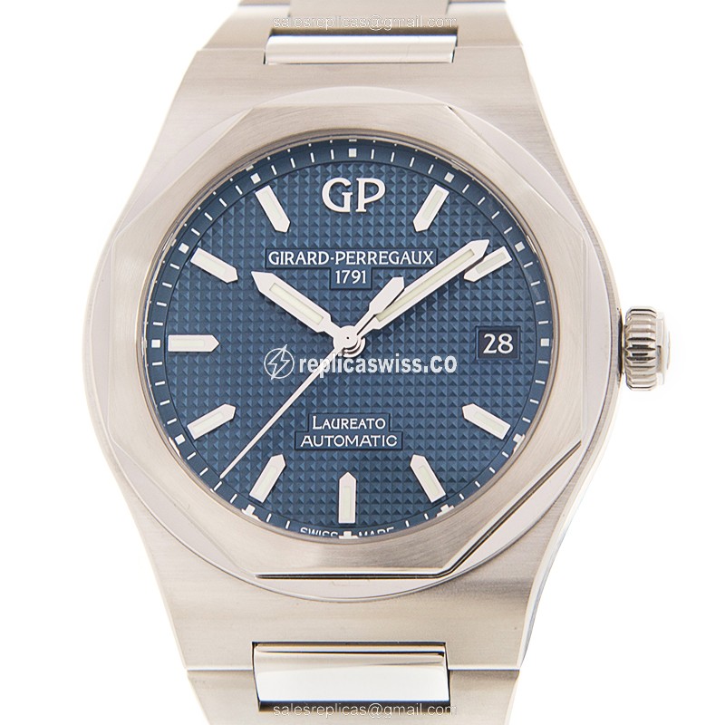 Girard Perregaux 81005-11-431-11A Replica - Automatic - Blue Dial - Steel Case & Band