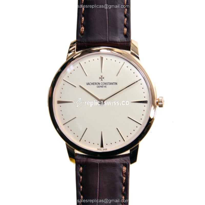 Vacheron Constantin 81180/000R-9159 PATRIMONY - Manual Wind - 18kt Rose Gold Case - White Dial