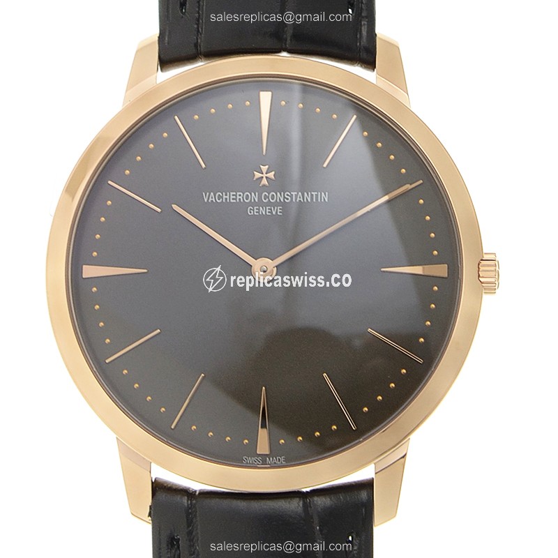 Vacheron Constantin 81180/000R-9162 PATRIMONY TRADITIONELLE - Manual Wind - 18kt Rose Gold - Dark Grey Dial