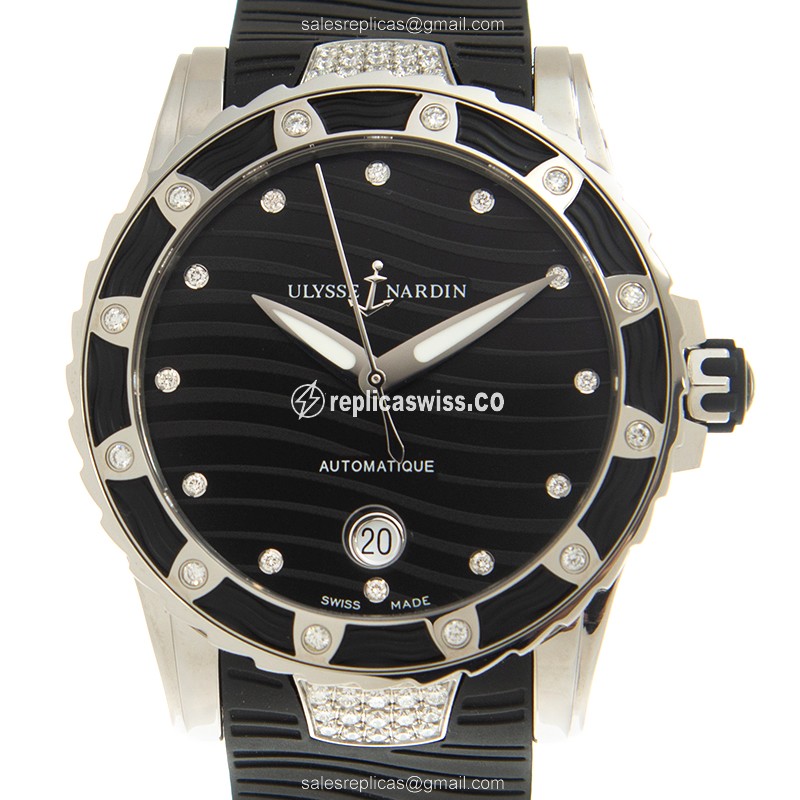 Ulysse Nardin MARINE Automatic - Black Dial - Steel Case - Rubber Strap - Clasp