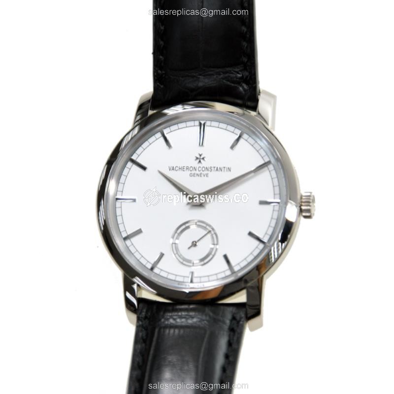 Vacheron Constantin 82172/000G-9383 - Manual Wind - 18kt White Gold - Silver Dial - Alligator Black Buckle