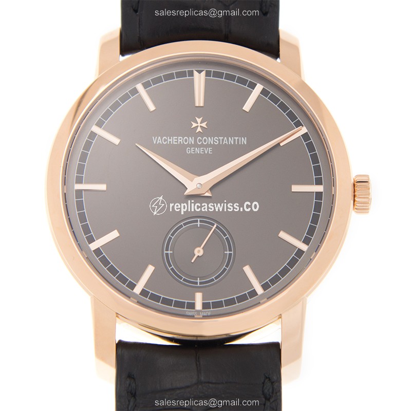 Vacheron Traditionnelle Replica - Manual - Rose Gold - Gray - Luxury Replica TRADITIONNELLE Watch