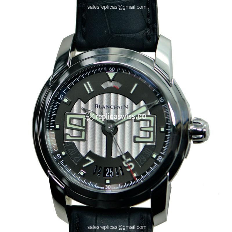 Blancpain L-EVOLUTION Replica - Automatic - Steel Case - Gray Dial - Black Alligator Strap