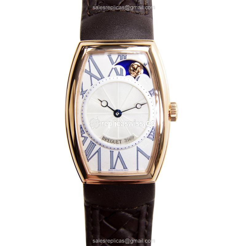 Breguet 8860BR/11/386 PATRIMONY - Automatic 18kt Gold - White Dial - Brown Leather Strap