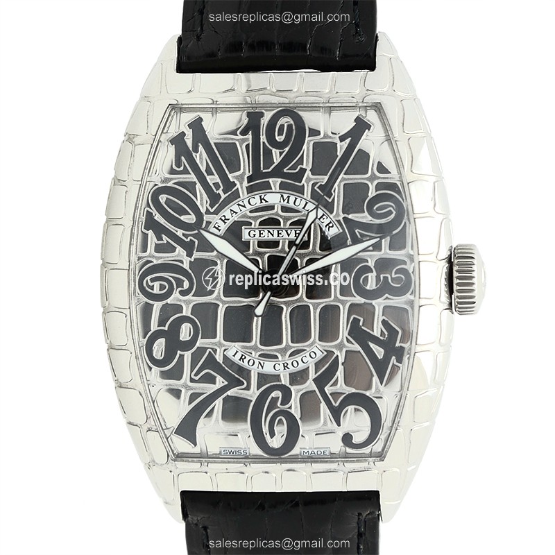 Franck Muller 8880 SC IRON CRO Replica - Automatic - Silver Dial on Black Alligator Strap