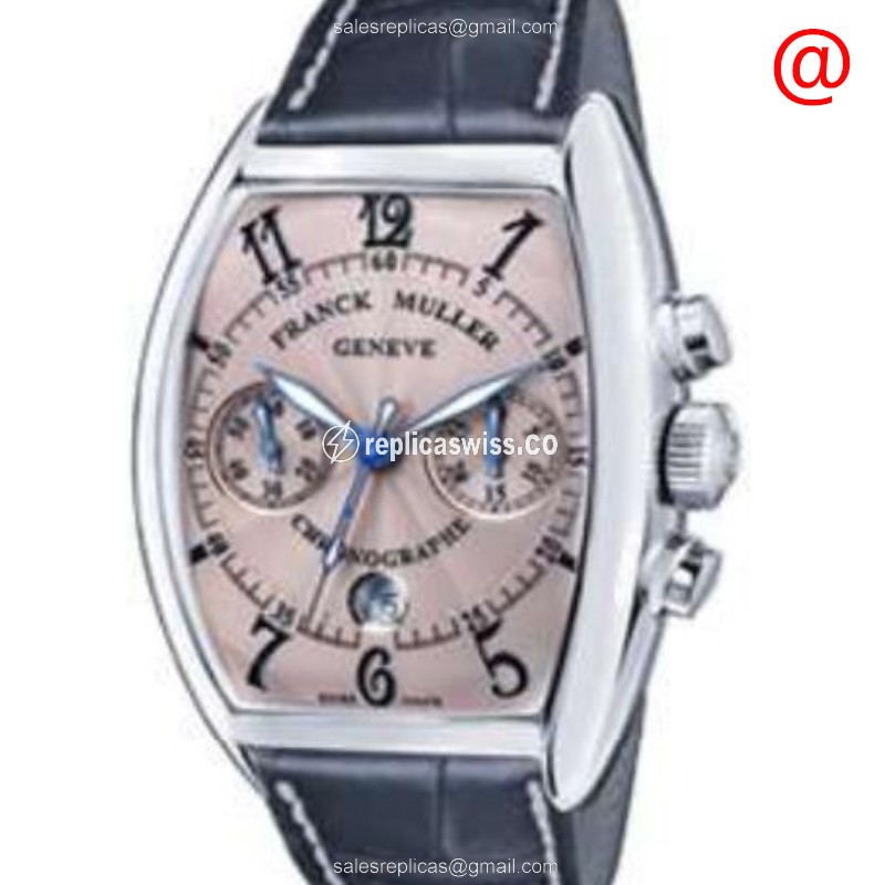 Franck Muller 8883 CC DT Replica | Automatic | Stainless Steel Case | Silver Dial | Blue Leather Strap - Luxury Replica CINTREE CURVEX Watch
