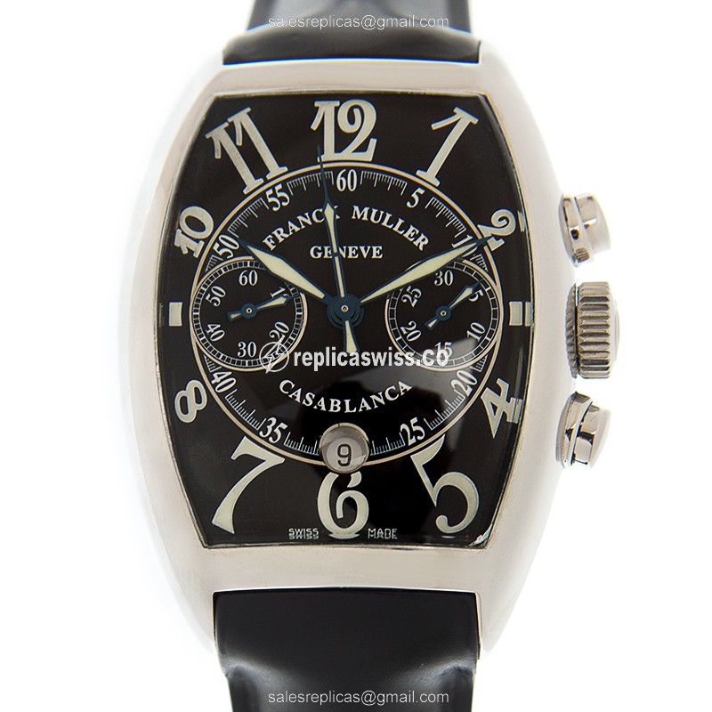 Franck Muller 8885 CC DT Automatic - Black Dial - Steel Case - Rubber Strap