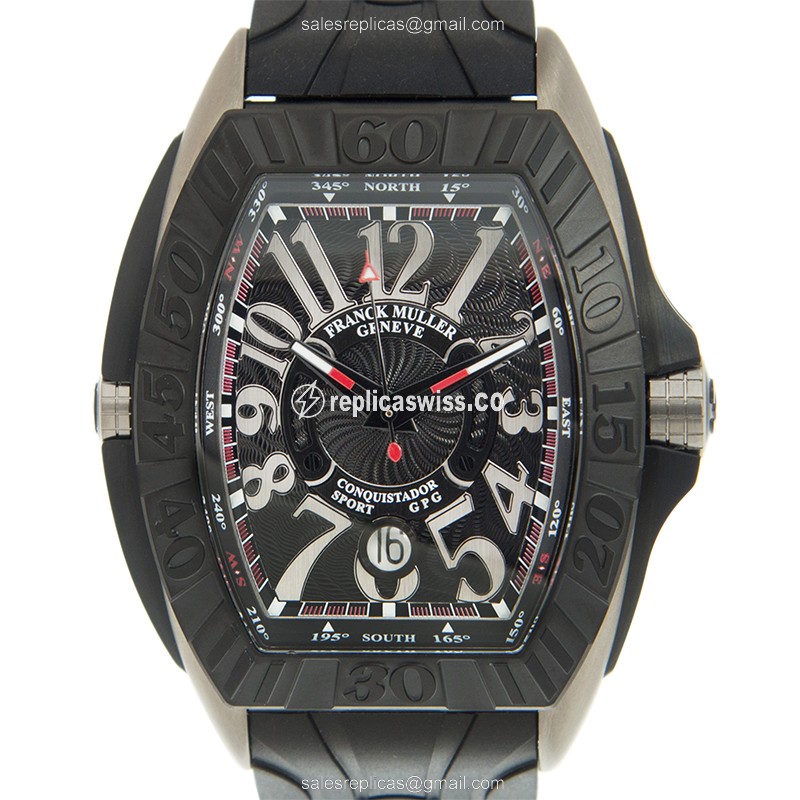 Franck Muller Conquistador GPG Replica - Automatic - Titanium - Black Dial