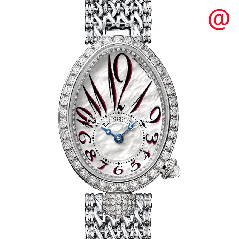 Breguet REINE DE NAPLES Replica - Automatic - 18kt White Gold - Diamond - White Dial - Luxury Replica REINE DE NAPLES Watch