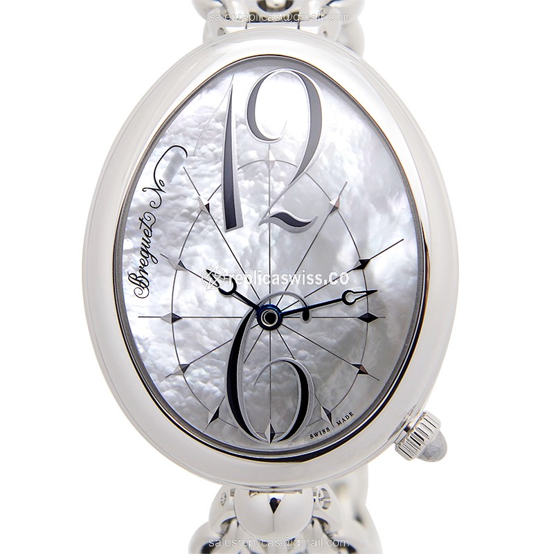 Rolex Replica Breguet 8967ST/58/J50 - Automatic - Steel - White Dial - Silver Clasp - Luxury Replica REINE DE NAPLES Watch