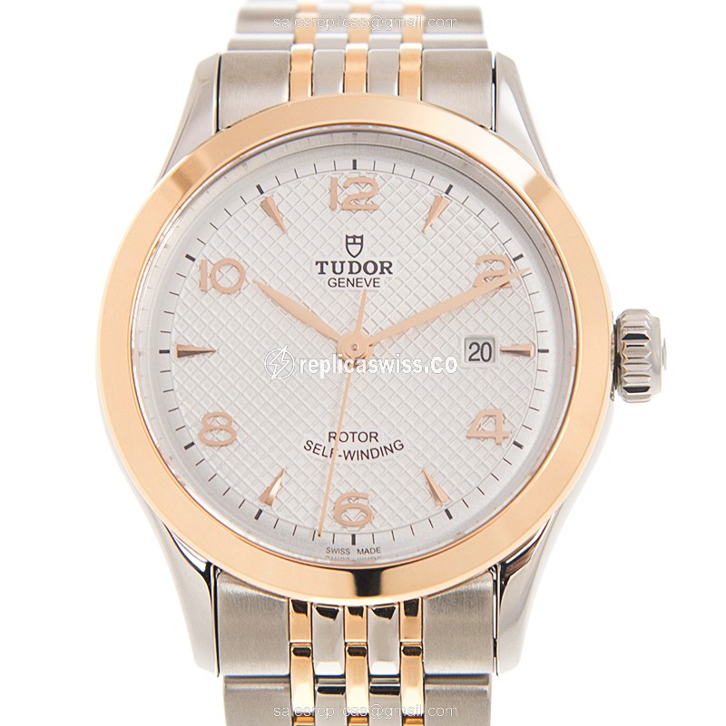 Tudor 1926 Watch - Automatic - Rose Gold & Steel - Silver Dial - Luxury Replica 1926 Watch