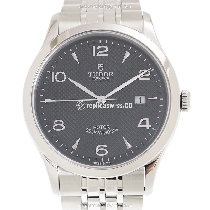 Tudor 1926 Replica - Automatic - Black Dial - Steel Case - Silver Strap - Luxury Replica 1926 Watch