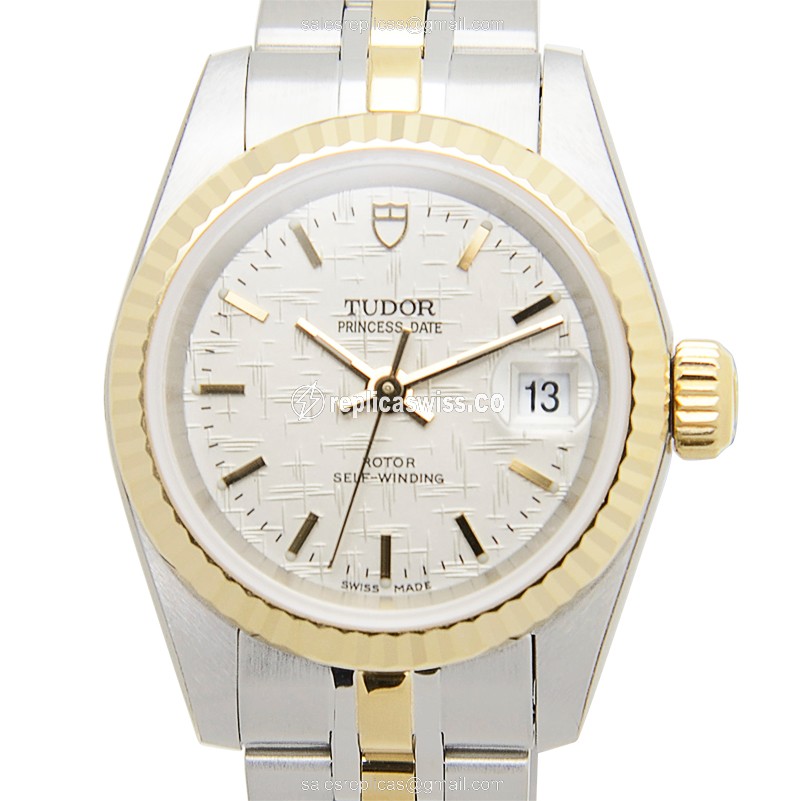 Tudor Princess Date Replica - Automatic - 18kt Gold & Steel - Silver Dial - Luxury Replica PRINCESS DATE Watch