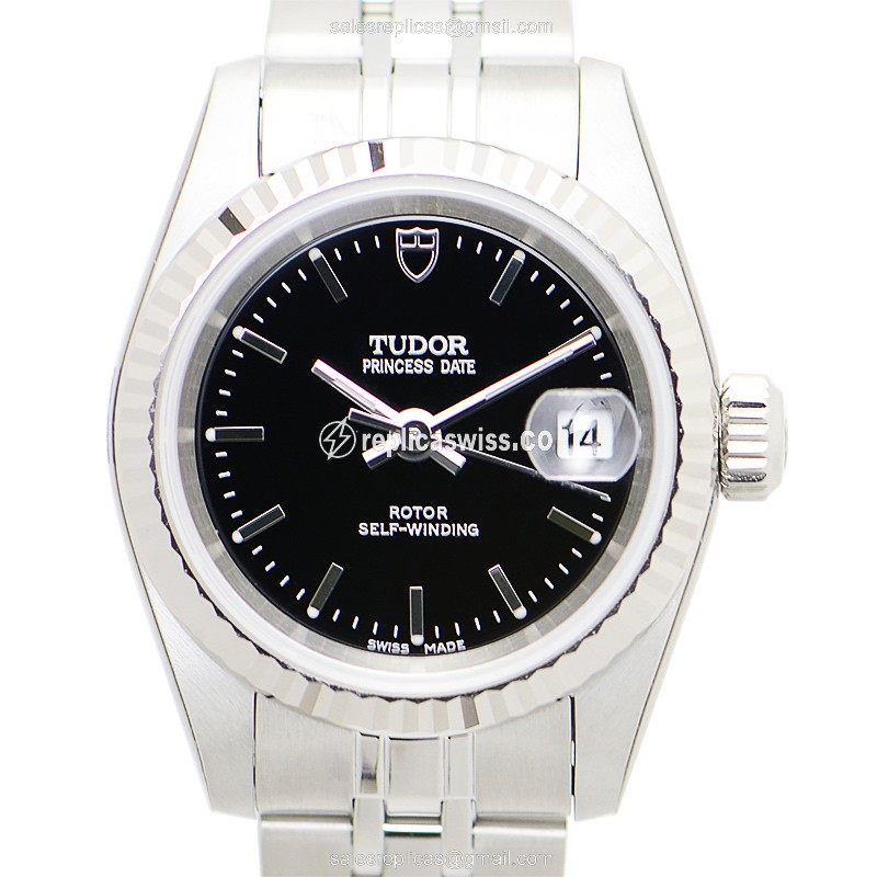 Tudor Automatic Watch - Steel - Black Dial - Silver Strap - Luxury Tudor Watch