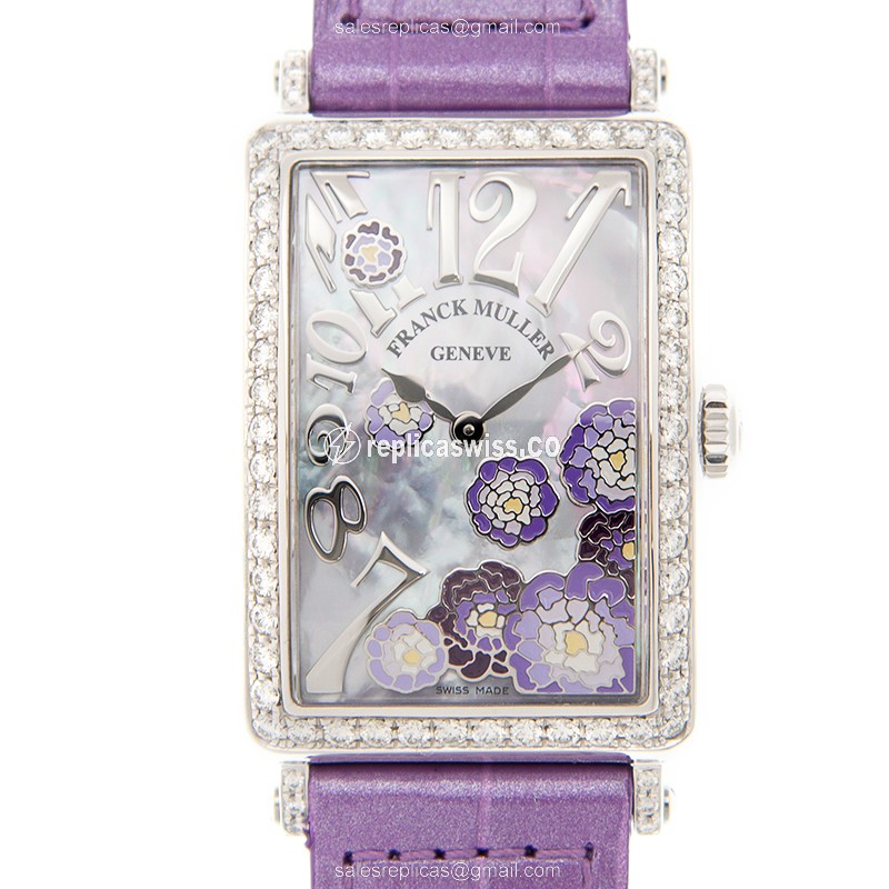 Franck Muller 952 QZ REL MOP VL D 1R PEONY (AC) LONG ISLAND Quartz Stainless Steel & Diamonds