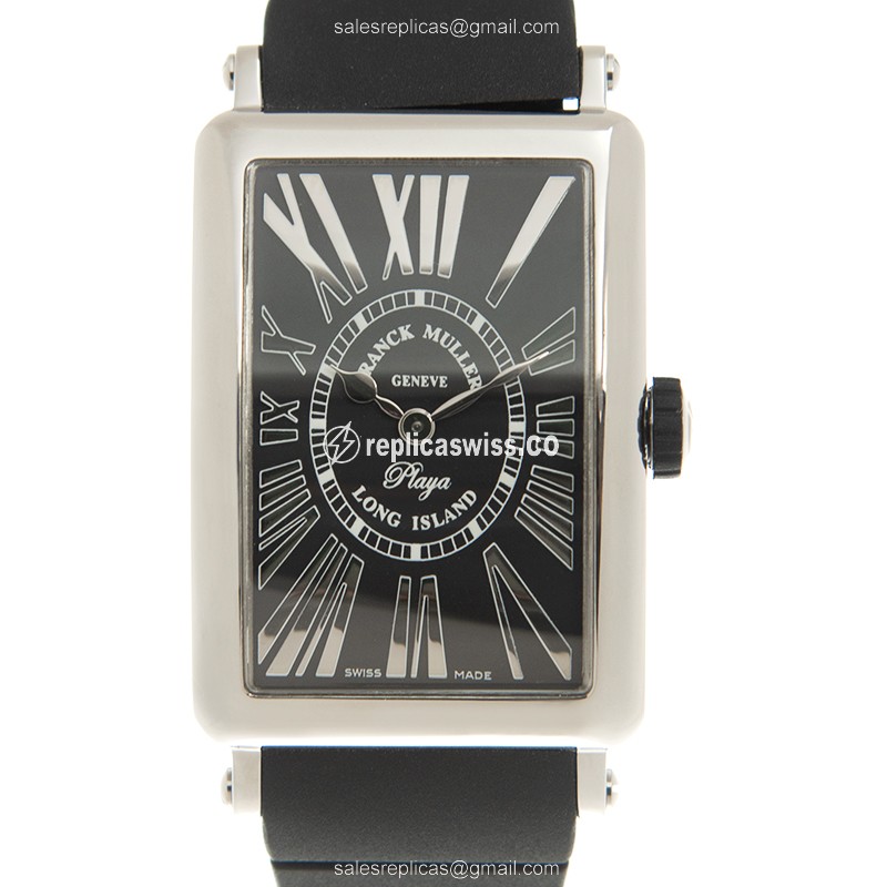 Franck Muller Long Island Replica - Quartz - Steel - Black - Luxury Replica LONG ISLAND Watch