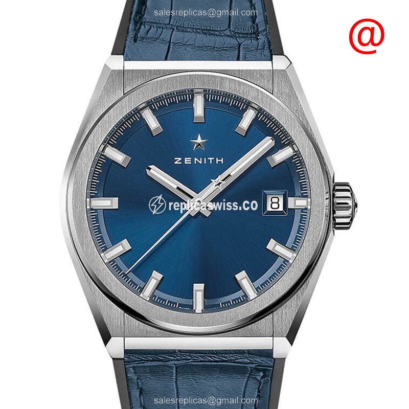 Zenith DEFY Automatic - Titanium Case - Blue Dial - Blue Alligator Strap - Luxury Replica DEFY Watch