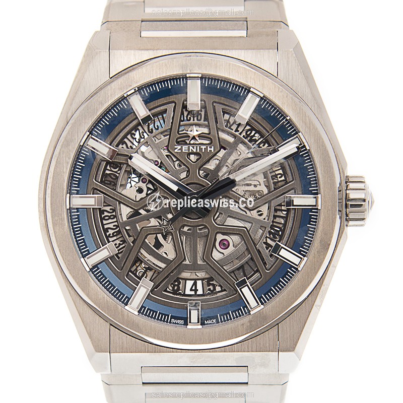 Zenith DEFY Replica - Automatic - Titanium - Silver Dial