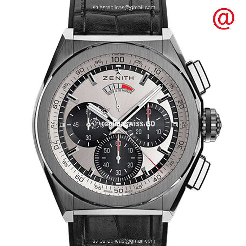 Zenith DEFY Automatic Titanium - Silver Dial - Black Alligator Strap - Buckle Clasp