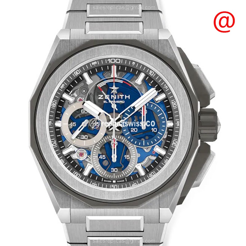 Zenith DEFY Replica - Automatic - Titanium Case - Transparent Dial