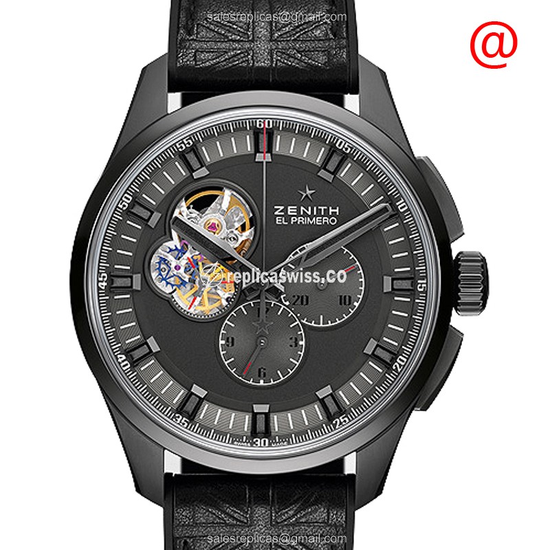 Zenith El Primero Replica Watch - Auto - Titanium - Black