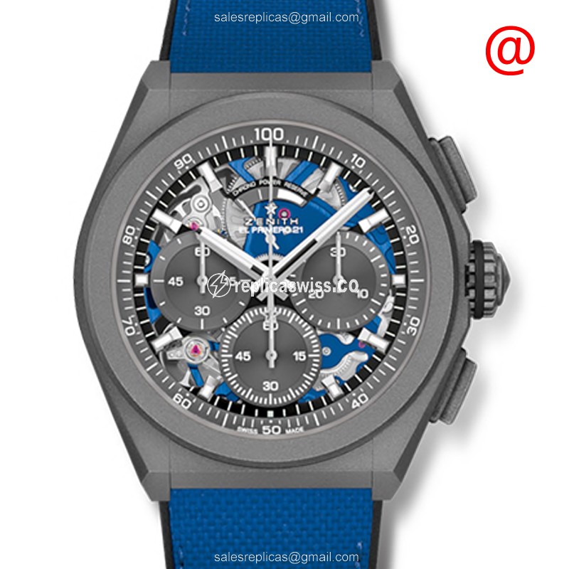 Zenith DEFY Replica Watch - Automatic - Titanium - Dark Grey